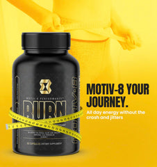 Motiv-8 packaging hero conveys a ready-to-use pre-workout option
