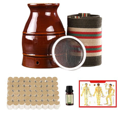 MOTRING moxibustion-pot-ceramic: ash containment for clean sessions.