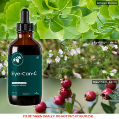 Mountain Meadow Herbs Eye-Can-C night-vision graphic suggesting improved visibility in low light.