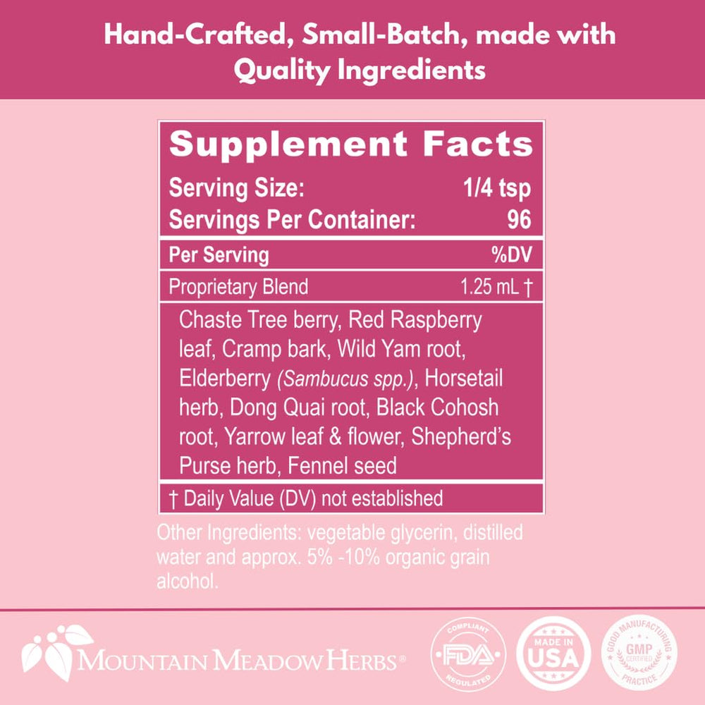 Mountain Meadow Herbs cramp bark image emphasizes targeted comfort.