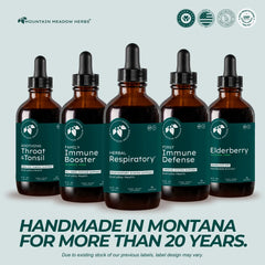 Mountain Meadow Herbs packaging featuring family-use showcases gentle cleansing for airways.