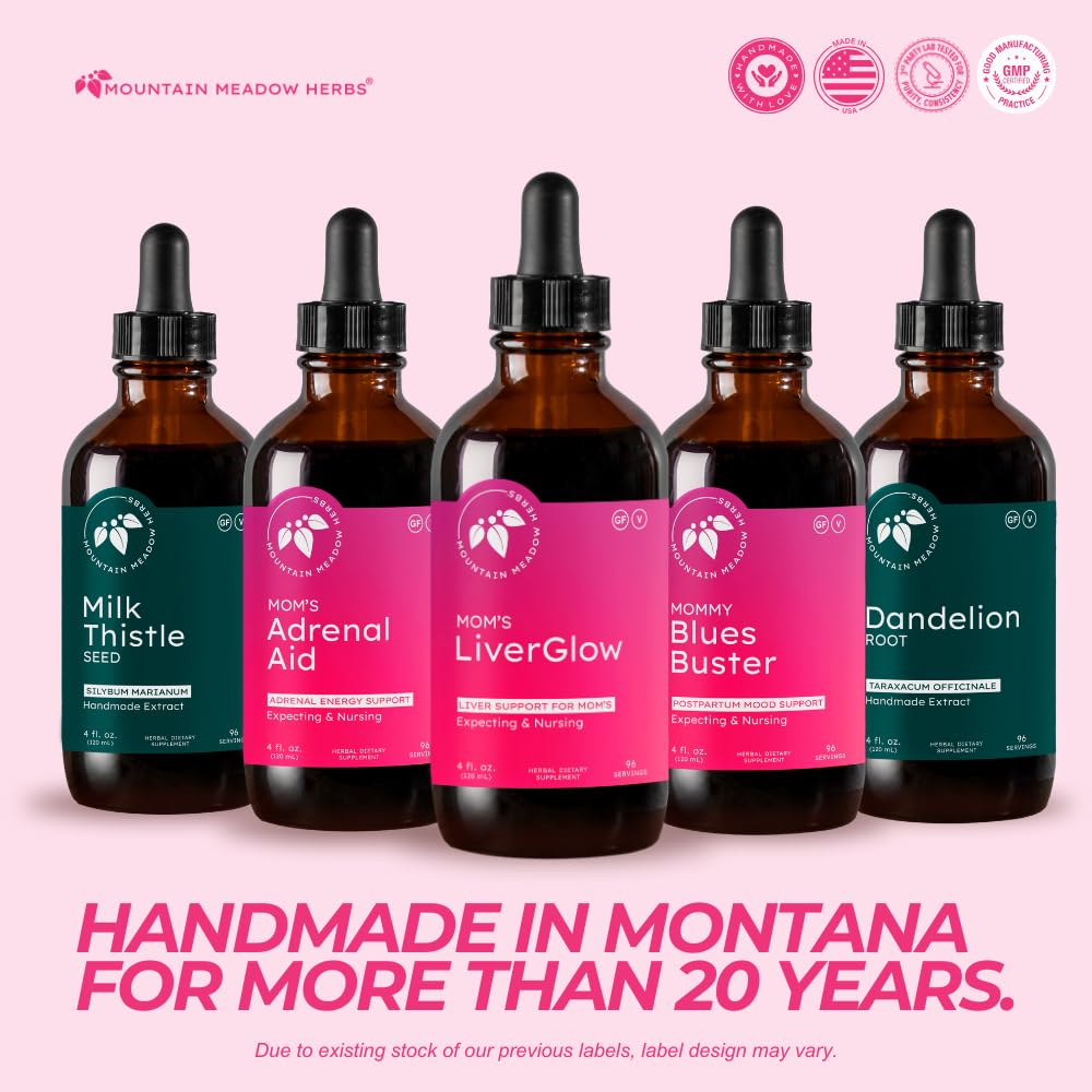 Mountain Meadow Herbs Mom's Liver Glow ginger root highlight shows warming notes