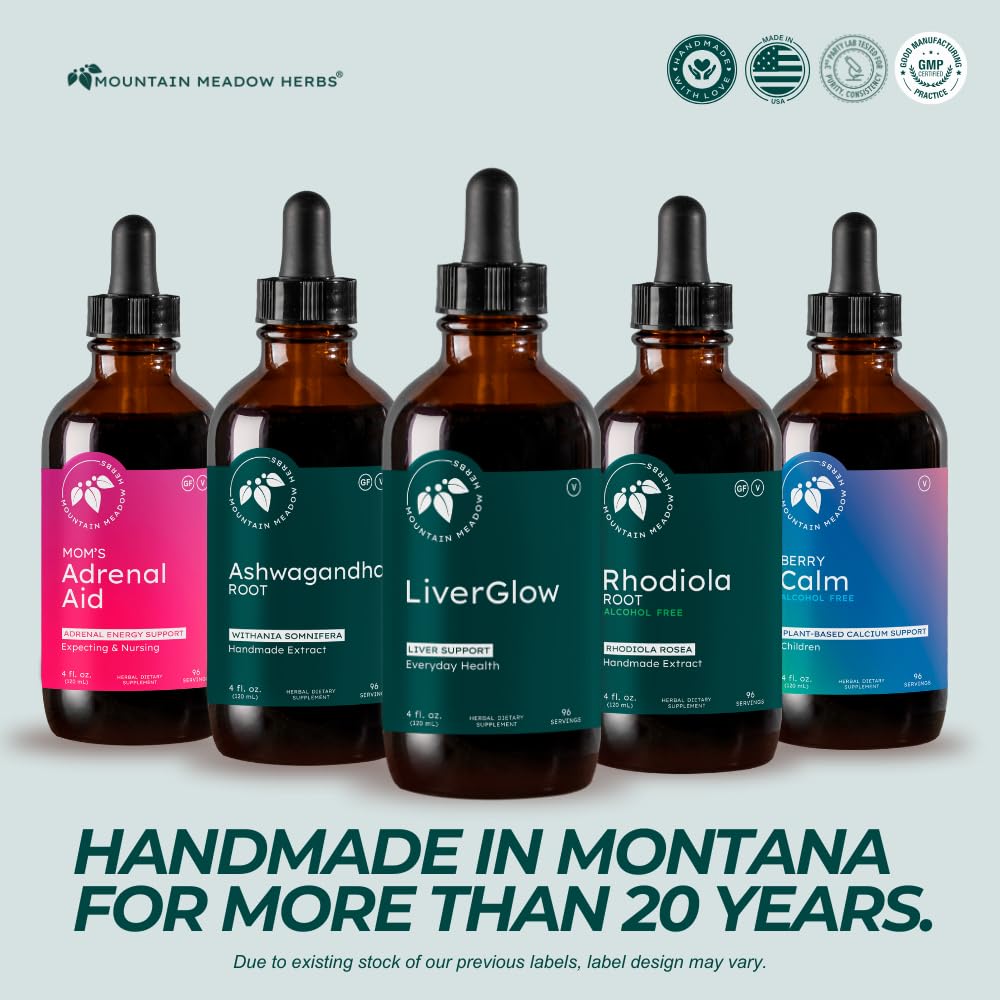 Packaging and cap detail of Mountain Meadow Liver Glow