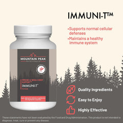 Immuni-T capsules close-up highlighting plant-based immune ingredients.