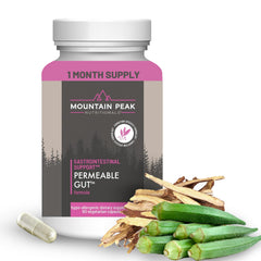 Mountain Peak Nutritionals permeable gut formula bottle showing capsules for gut lining support