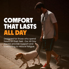 Move All Day Comfort Insole in-use walks show steadier steps and comfort