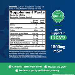 Move Free Advanced Plus MSM tablets with measuring cup imply easy dosing.