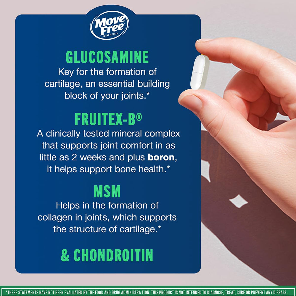 Move Free Advanced Plus MSM pack-of-2 label indicates extended value.