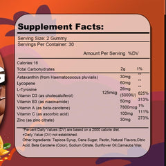 Moxca daily-use gummies next to glass of water
