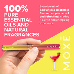 MOXE Daiquiri Air Inhaler cap close action delivers discreet aroma bursts