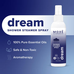 MOXE In-Shower Mist on shower wall for customizable fragrance strength