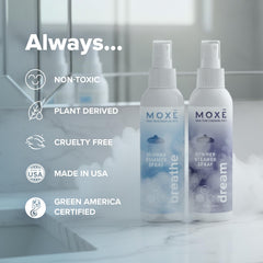 MOXE Made in USA label on bottle highlighting quality and safety