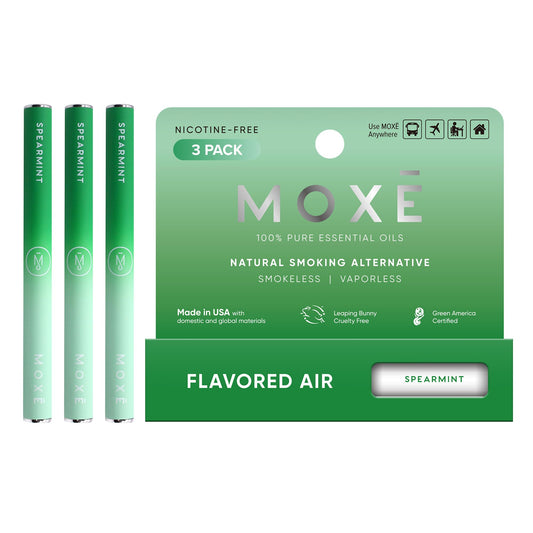 MOXE spearmint air inhaler front view for quick refreshing aroma