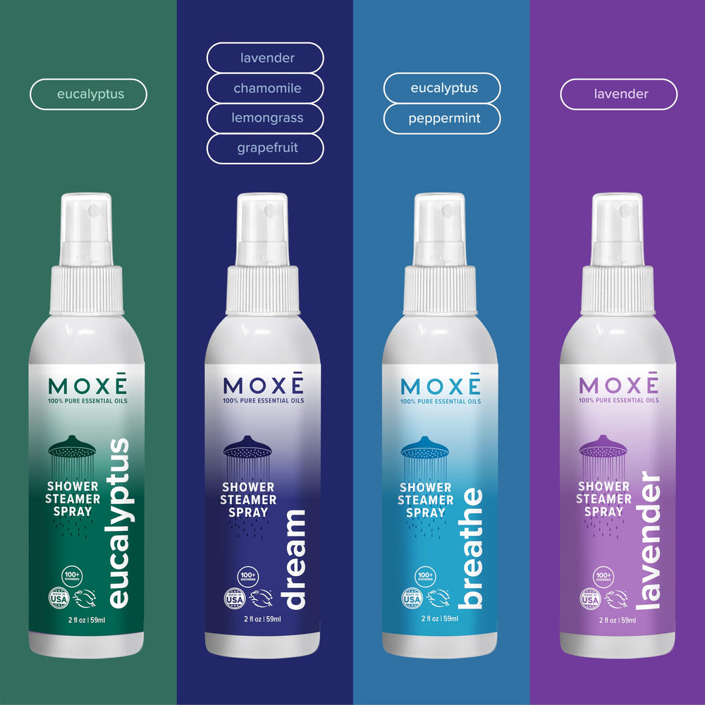 MOXE travel-friendly aromatherapy spray 2oz bottle for on-the-go spa vibes