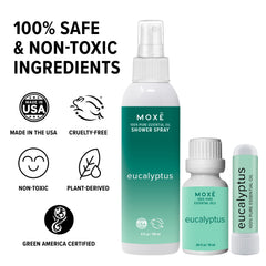 MOXE therapeutic-grade ingredients emphasize safe, high-quality aromatherapy options.