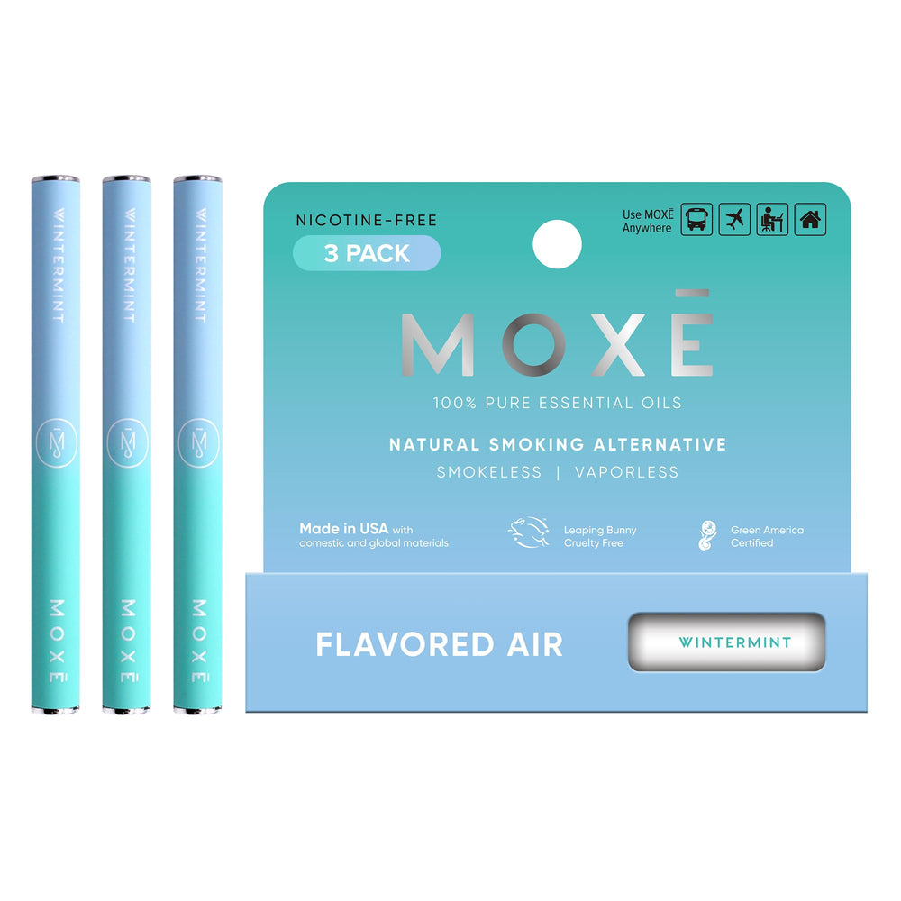 MOXE Wintermint Air Inhaler compact design for discreet aromatherapy on the go
