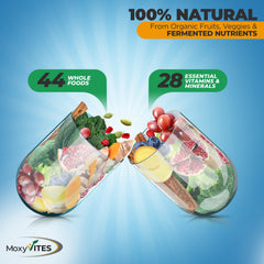 MoxyVites fermentation jar imagery conveys nutrient bioavailability and gentle absorption
