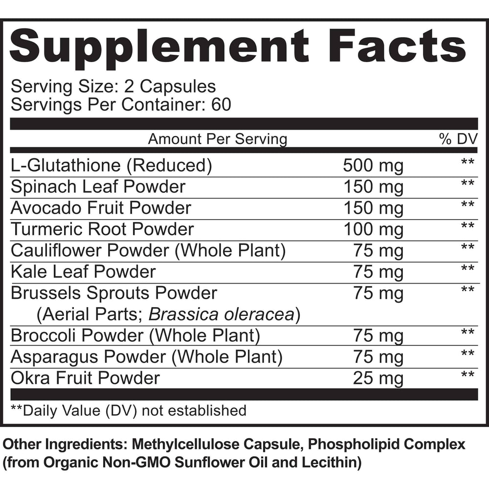MoxyVites glutathione capsules interior view highlighting high-potency antioxidant support
