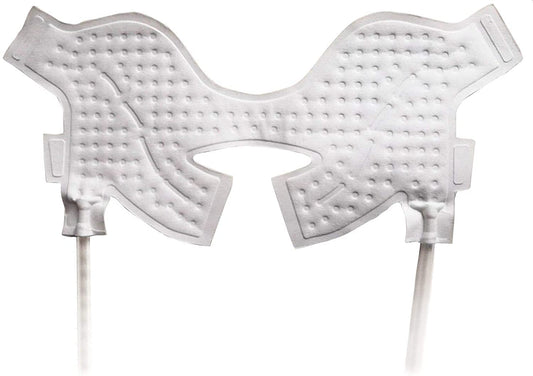 M PAIN MANAGEMENT TECHNOLOGIES face-wrap cryotherapy pad cools the jaw area for targeted relief.