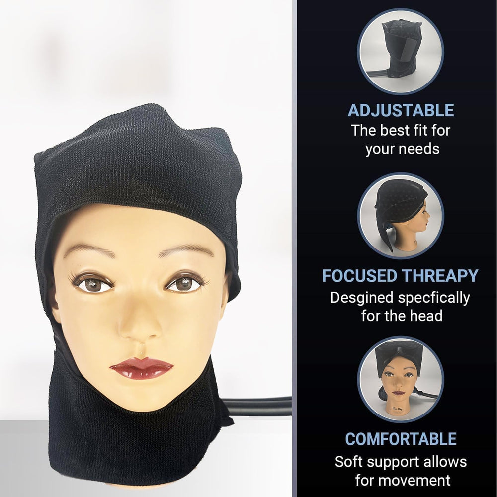 MPM head injury cooling wrap offering gentle cranial cooling during recovery.