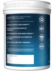 MRM BCAA+G RELOAD powder being dispensed during a workout session