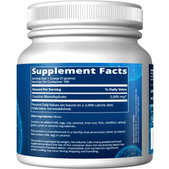 MRM Creatine Monohydrate micronized powder for easy, smooth mixing.