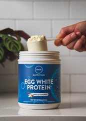 MRM Egg White Protein Vanilla in a keto-friendly smoothie setup