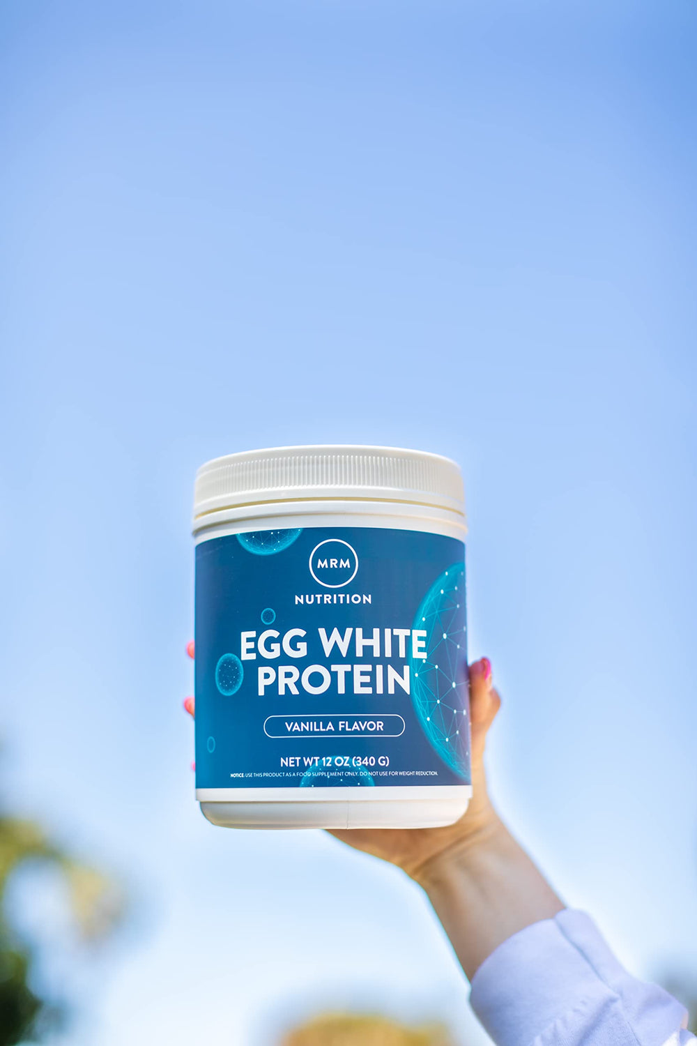MRM Egg White Protein Vanilla tub used in baking for protein-rich recipes