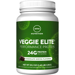 MRM Veggie Elite Protein bottle pouring for a post-workout shake.