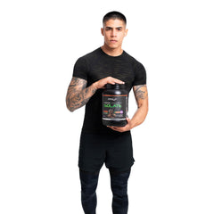 Creamy chocolate whey shake from M+S after mixing