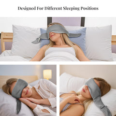 Ms.W weighted eye mask gray side-sleeper fit distributes gentle pressure.