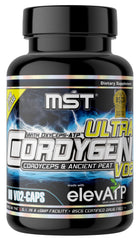 MST Cordygen VO2 Ultra bottle and capsules for sustained endurance during workouts.