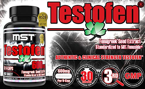 MST Testofen blister-pack showing convenient single-serving capsules.