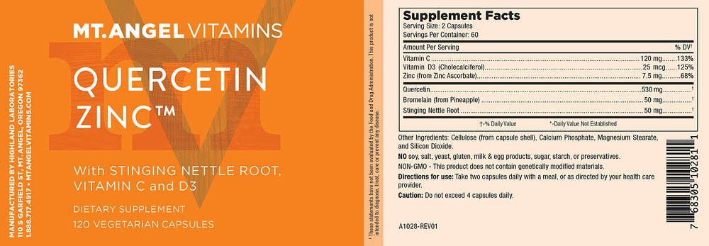 Mt. Angel Vitamins capsules in a pill organizer ideal for daily immune support