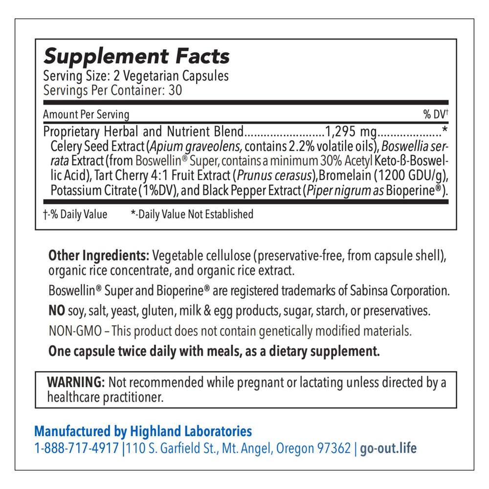Go Out Extra Strength gluten-free non-GMO seal indicates clean formulation