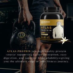 Atlas Vanilla product on desk inspires post workout recovery ritual.