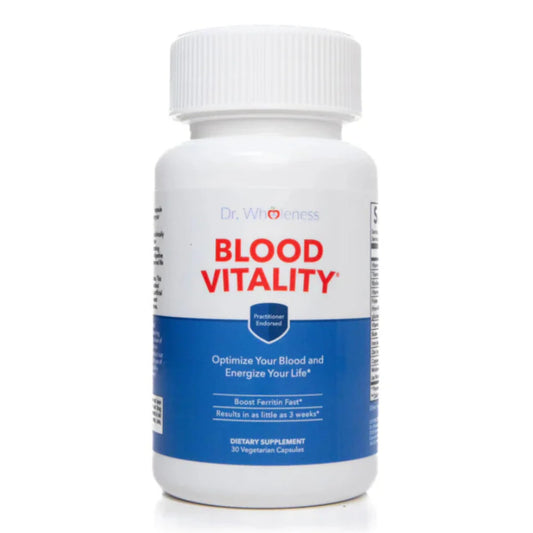 MT. CAPRA Blood Vitality bottle with 30 capsules for daily iron support