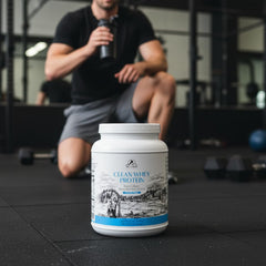 Mt. Capra Clean Whey tub on kitchen counter signals everyday use