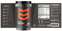 MTN OPS BCAA made in USA packaging on display