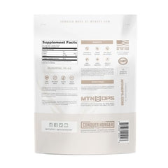 Collagen powder dissolving in water from MTN OPS, demonstrates easy mixing without clumping.