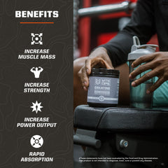MTN OPS creatine monohydrate unflavored powder ideal for versatile shakes.