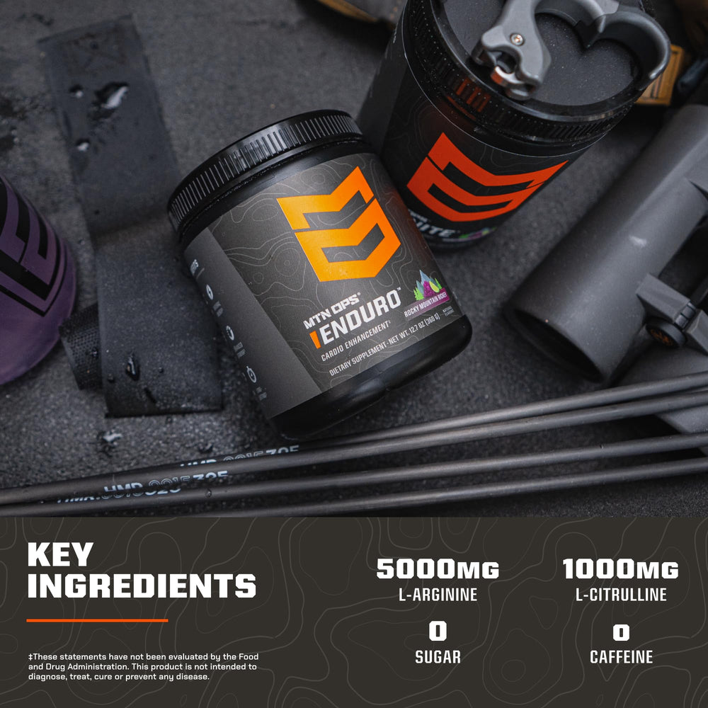 MTN OPS Enduro ingredients blend highlighting L-Arginine and L-Citrulline