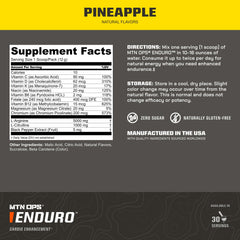 MTN OPS Enduro pineapple crush mix being poured into a glass for hydration