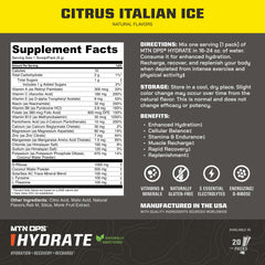 MTN OPS Hydrate powder dissolving in water for quick hydration.