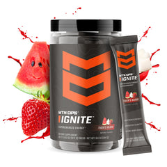MTN OPS Ignite energy powder scoop mixed in water