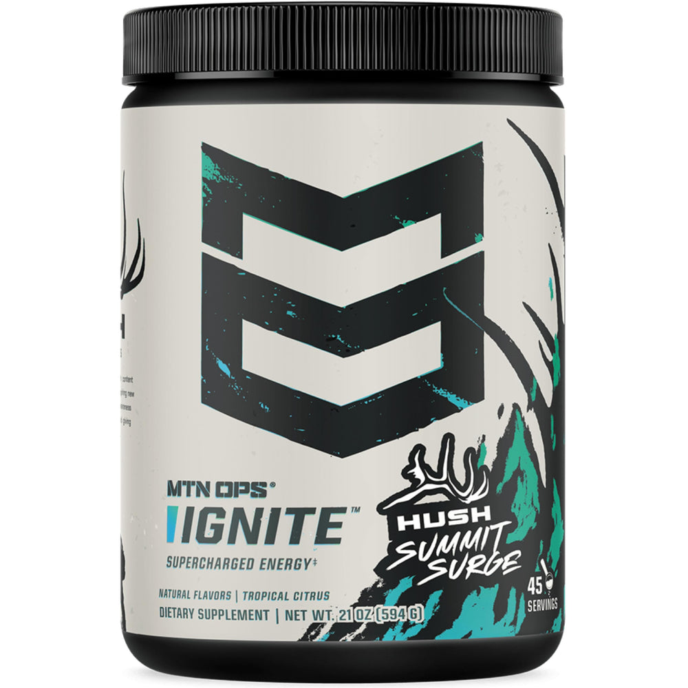 MTN OPS Ignite energy powder tub with gluten-free formula for steady energy