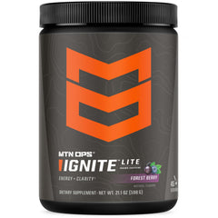 MTN OPS Ignite Lite energy powder tub for a gluten-free daily boost