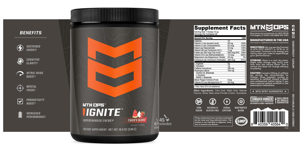 MTN OPS Ignite quick-stir on-the-go energy