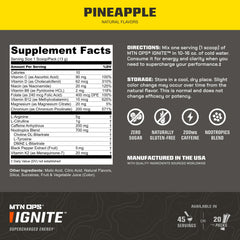 MTN OPS Ignite scoop with powder for convenient on-the-go fuel