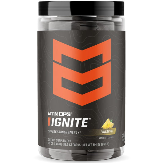 MTN OPS Ignite front view canister for outdoor energy on hikes
